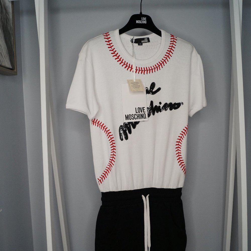 Love Moschino Short Baseball Dress Sz 2
